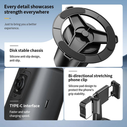 Pixel A200  Auto Tracking Gimbal Stabilizer 360 Degree Rotation Selfie Stick With Fill Light