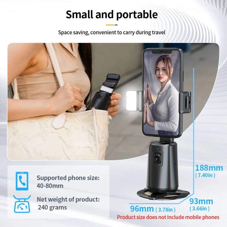 Pixel A200  Auto Tracking Gimbal Stabilizer 360 Degree Rotation Selfie Stick With Fill Light