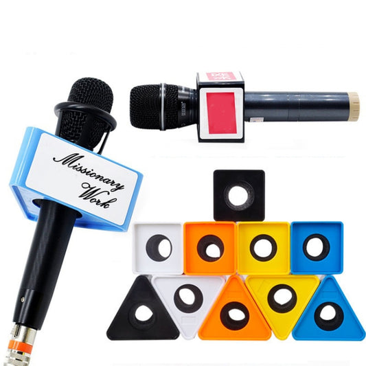 Interview Microphone Logo Flag Station