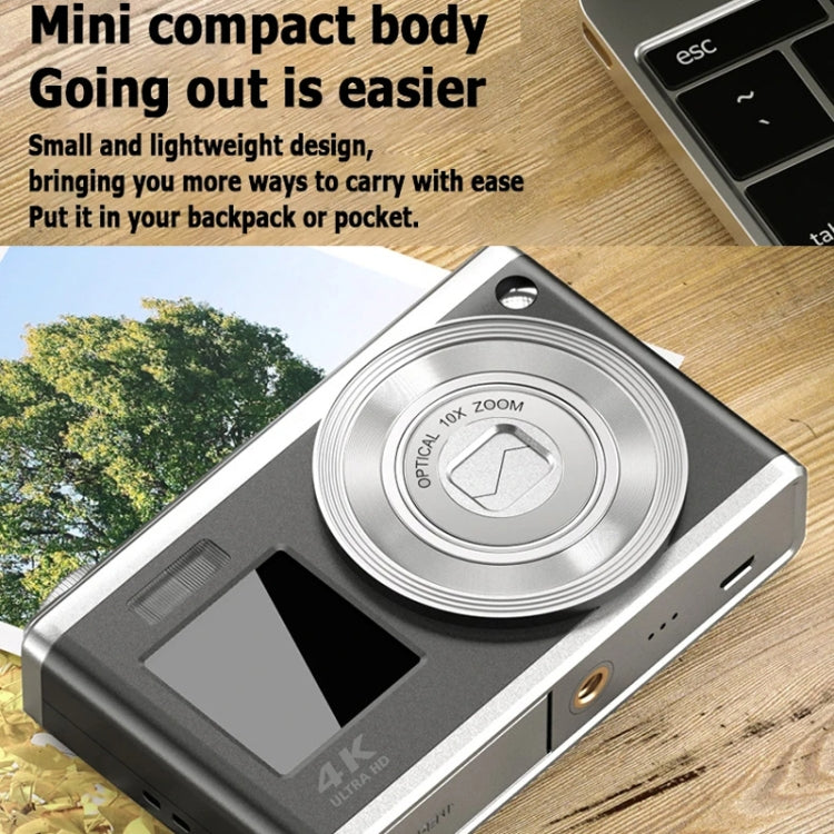 4K HD Optical Zoom Digital Camera 60MP Dual Screen Selfie Camera, No Memory