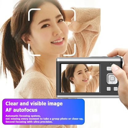 4K HD Optical Zoom Digital Camera 60MP Dual Screen Selfie Camera, No Memory