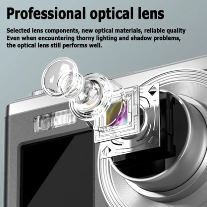 4K HD Optical Zoom Digital Camera 60MP Dual Screen Selfie Camera, No Memory