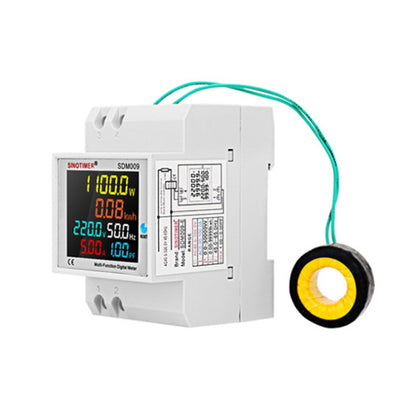 SINOTIMER SDM009 Din Rail Single-Phase Voltage Current Frequency Power Factor Electricity Multifunctional Meter