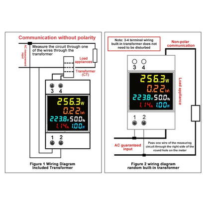 SINOTIMER SDM009 Din Rail Single-Phase Voltage Current Frequency Power Factor Electricity Multifunctional Meter