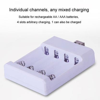 Fast USB 4 Slot Battery Charger AA/AAA Rechargeable Battery Universal Four Slot Charging Box