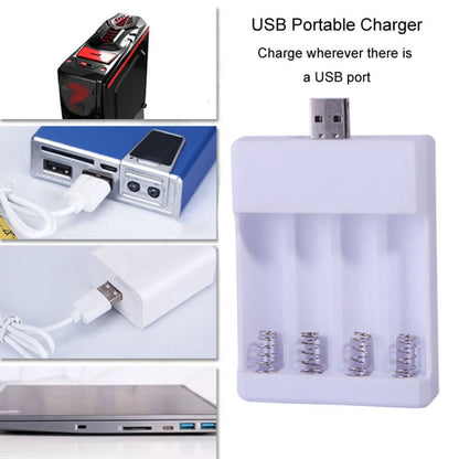 Fast USB 4 Slot Battery Charger AA/AAA Rechargeable Battery Universal Four Slot Charging Box