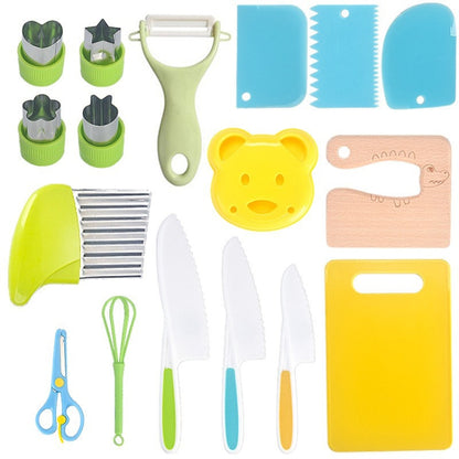 Children Cooking Knife Set Early Childhood Education Kitchen Tools, 17pcs /Set, 13pcs /Set, 6pcs /Set
