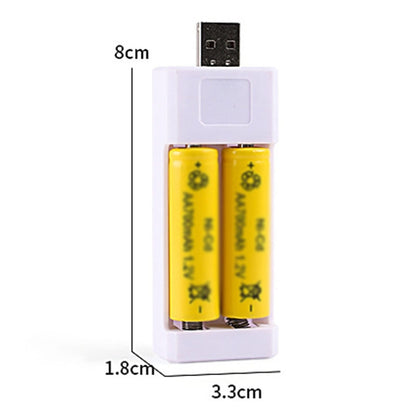 Directly Inserted 2 Slots USB AA / AAA Rechargeable Battery Charger