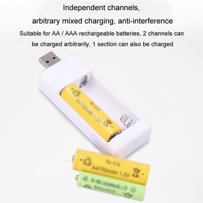 Directly Inserted 2 Slots USB AA / AAA Rechargeable Battery Charger