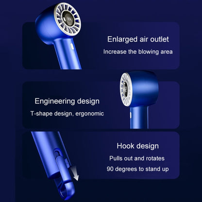 USB Charging Digital Display Handheld Turbo Fan Portable Foldable Buckle Small Fan