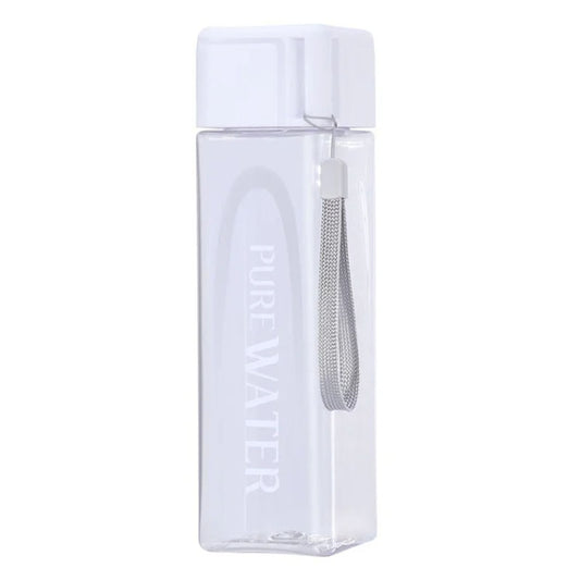 Simple Square Mug Portable Leak-Proof Plastic Cup Sports Camping Bottle