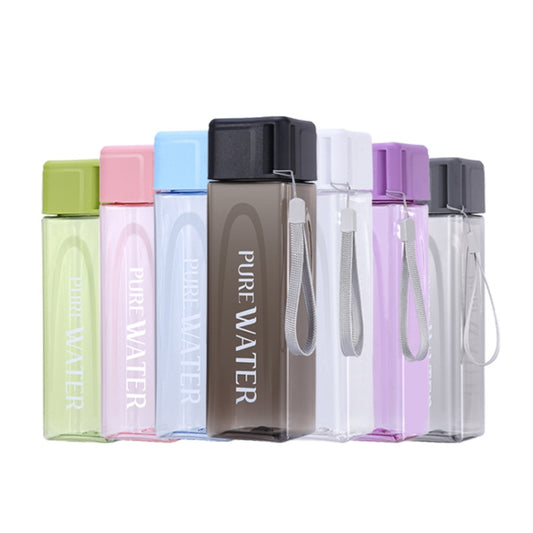 Simple Square Mug Portable Leak-Proof Plastic Cup Sports Camping Bottle
