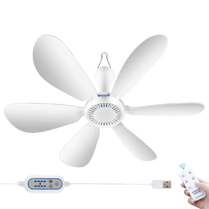 USB Home Dormitory Mute High Wind Power Mini Fan Six Blade Small Ceiling Fan