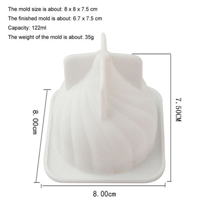 Swirl Mousse Cake Mold Chocolate Baking French Dessert Onion Shape Silicone Mold, GT-105 Single, GT-106 6 Cavity, GT-9 15 Cavity
