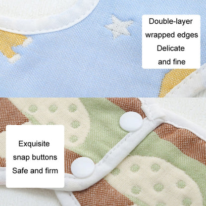 2pcs Dual Sided Newborn Baby Petal Waterproof Bib Six Layers Gauze Cotton Plum Bib, Cedar Pink, Airplane, Crown, Classic Mushroom