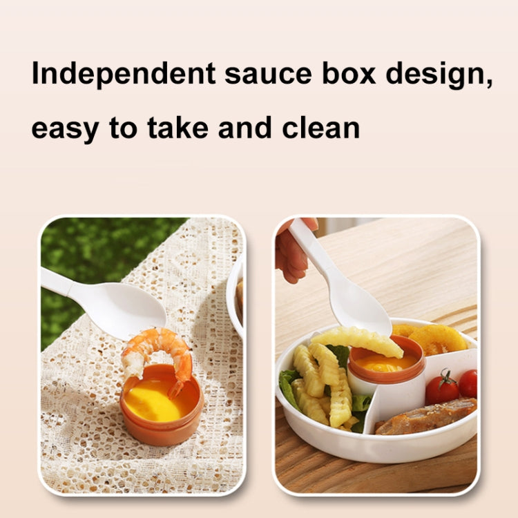 1100ml Cartoon Round Microwaveable Bento Box Outdoor Student Lunch Box, Beauty Pink, Space Blue, Bear Brown