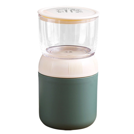 700ML 304 Stainless Steel Large-Capacity Double-Layer Soup Cup Student Yogurt Breakfast Cup, Green, Blue, Pink