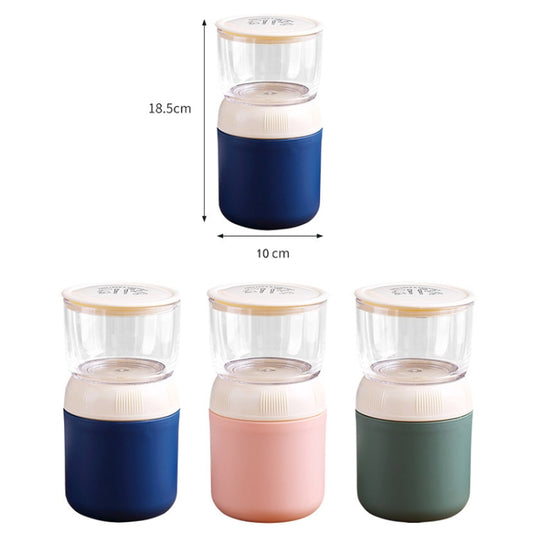 700ML 304 Stainless Steel Large-Capacity Double-Layer Soup Cup Student Yogurt Breakfast Cup, Green, Blue, Pink