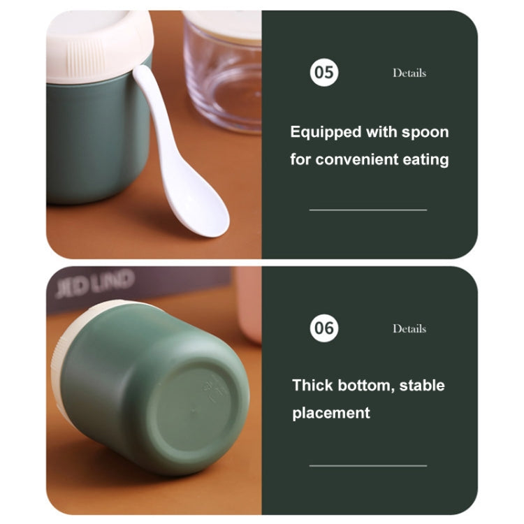 700ML 304 Stainless Steel Large-Capacity Double-Layer Soup Cup Student Yogurt Breakfast Cup, Green, Blue, Pink