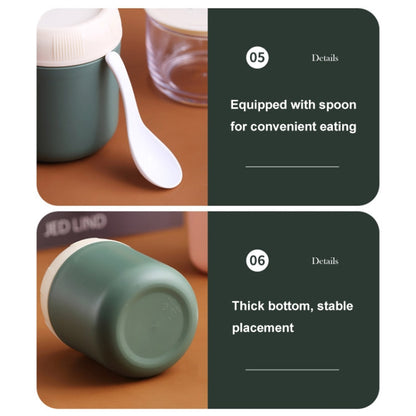 700ML 304 Stainless Steel Large-Capacity Double-Layer Soup Cup Student Yogurt Breakfast Cup, Green, Blue, Pink