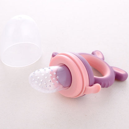 Baby Pacifier Fruit And Vegetable Auxiliary Feeder Baby Bites Feeder Nipples, Large Blue, Medium Blue, Small Blue, Large Green, Medium Green, Small Green, Large Purple, Medium Purple, Small Purple