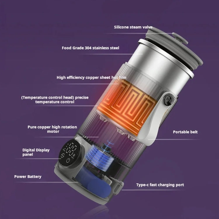 Wireless Milk Warmer Heating Mixing Cup for Coffee / Cereal / Medicine Preparation