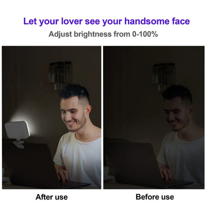 66 LEDs Selfie Fill Light Rechargeable 3 Modes Clip-on Pocket Light For Phone, Laptop, Tablet Meeting