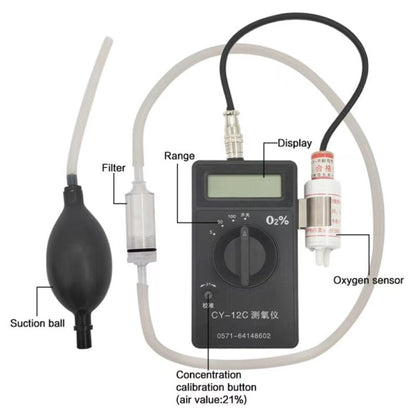 CY-12C Portable Oxygen Analyzer Full Range Oxygen Measurement Device