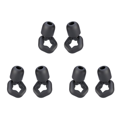 3pairs /Set Sleep Anti-noise Soundproof Earplugs Noise Reducing Swimming Silicone Earplugs, Black, Pink, White