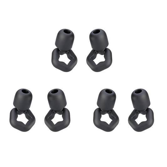 3pairs /Set Sleep Anti-noise Soundproof Earplugs Noise Reducing Swimming Silicone Earplugs, Black, Pink, White