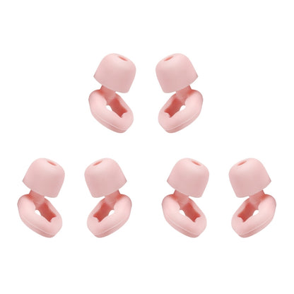 3pairs /Set Sleep Anti-noise Soundproof Earplugs Noise Reducing Swimming Silicone Earplugs, Black, Pink, White