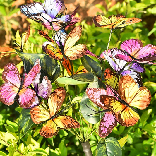 Lawn Ground Plug Light Decoration Outdoor Solar LED Garden Lights, Butterfly Flower