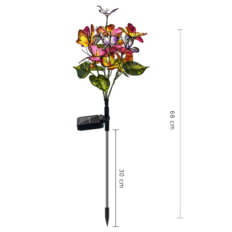 Lawn Ground Plug Light Decoration Outdoor Solar LED Garden Lights, Butterfly Flower