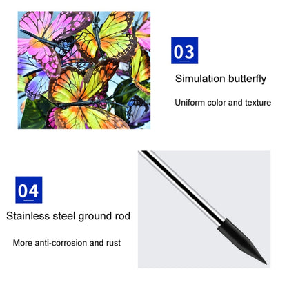 Lawn Ground Plug Light Decoration Outdoor Solar LED Garden Lights, Butterfly Flower