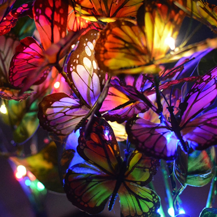 Lawn Ground Plug Light Decoration Outdoor Solar LED Garden Lights, Butterfly Flower