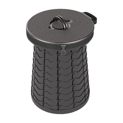Car Outdoor Multifunctional Retractable Thickened Folding Stool Portable Toilet, 50cm(Black)