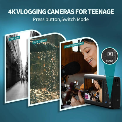 2.8-Inch Display Digital Camera 64MP 4K HD Camcorder With 18x Digital Zoom