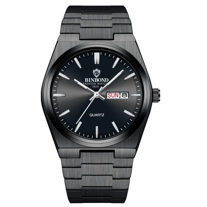 BINBOND B102 Dual-calendar Leisure Waterproof Luminous Quartz Watch