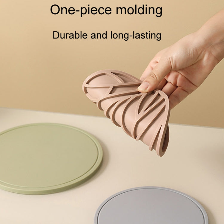 Household Round Heat Insulating Mats Kitchen High Temperature Resistant Silicone Pad, Bowl Pad Brown, Bowl Pad White, Bowl Pad Green, Pot Pad Brown, Pot Pad White, Pot Pad Green
