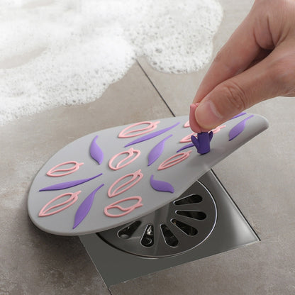 Kitchen Bathroom Anti Clogging Sink Floor Drain Cover Sewer Floor Drain Deodorizer, Plum Blossom, Tulip, Clover
