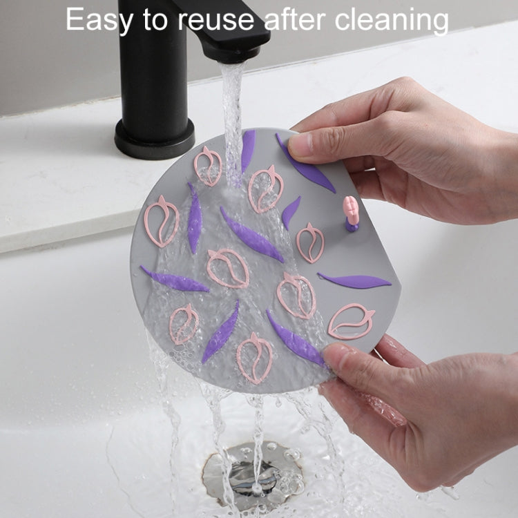 Kitchen Bathroom Anti Clogging Sink Floor Drain Cover Sewer Floor Drain Deodorizer, Plum Blossom, Tulip, Clover