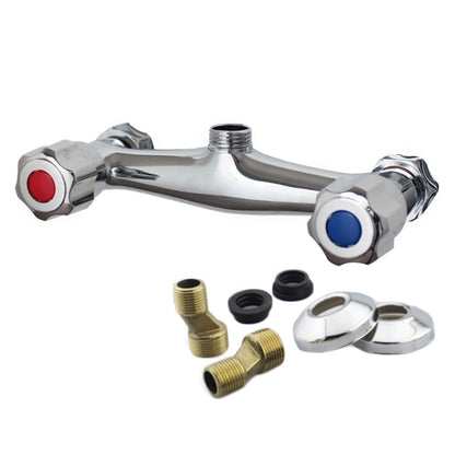 In-wall Dual Control Hot And Cold Water Faucet Bathroom Mixer Valve Shower Faucet, With Corner