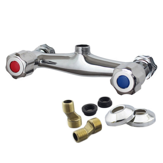 In-wall Dual Control Hot And Cold Water Faucet Bathroom Mixer Valve Shower Faucet, With Corner