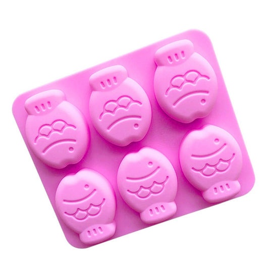 6 Grids Little Fish Shape Silicone Cake Mould Handmade Soap Mould, 6 Grids Little Fish