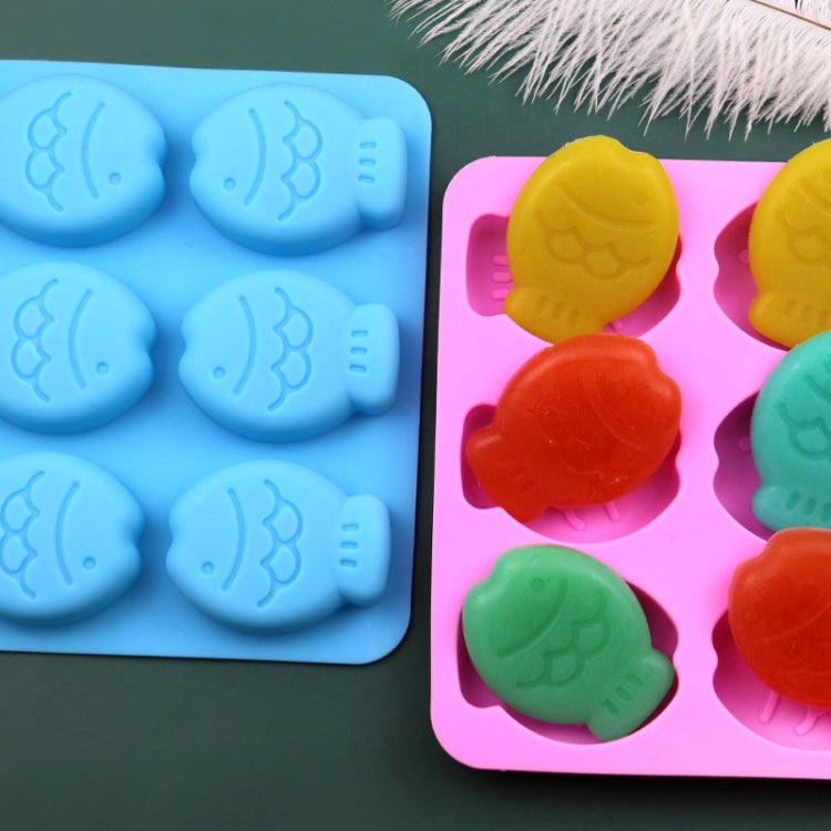 6 Grids Little Fish Shape Silicone Cake Mould Handmade Soap Mould, 6 Grids Little Fish