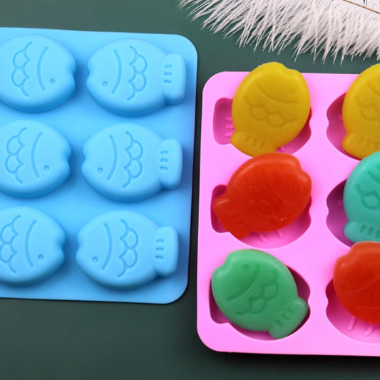 6 Grids Little Fish Shape Silicone Cake Mould Handmade Soap Mould, 6 Grids Little Fish