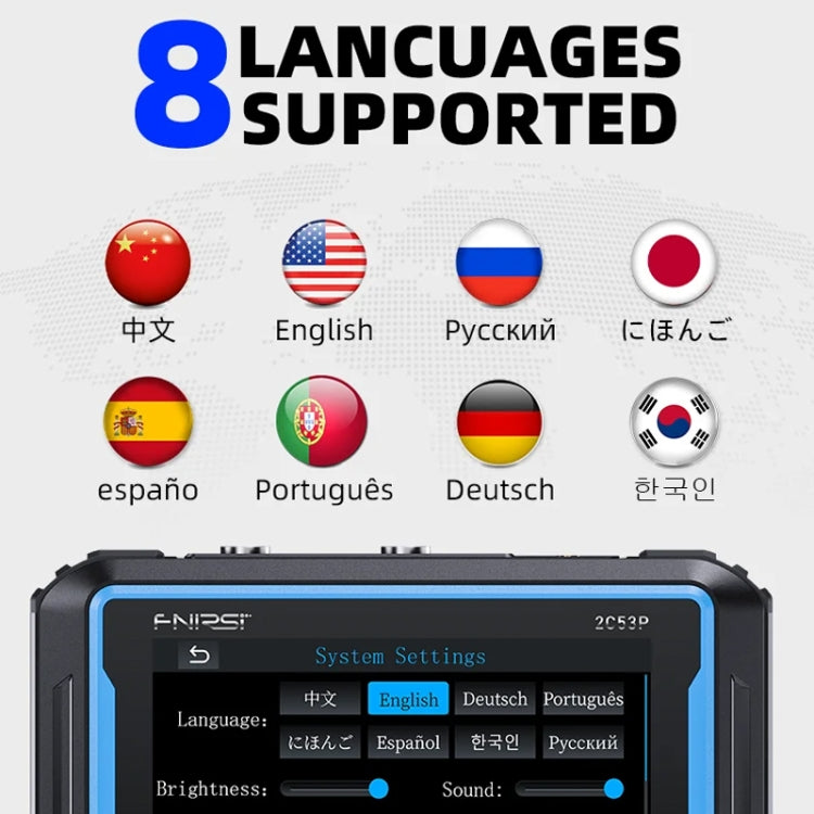 FNIRSI 2C53P Dual Channel Flat Panel Digital Oscilloscope Multimeter Signal Generator 3 In 1