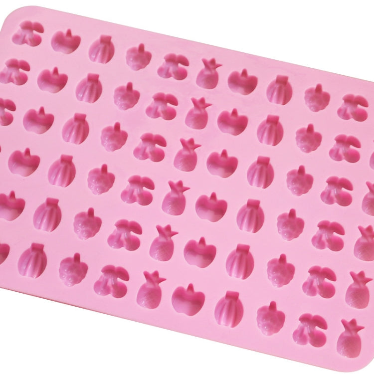 66 Grids Fruit Silicone Fudge Molds Mini Candy Molds, 66 Grids Fruit