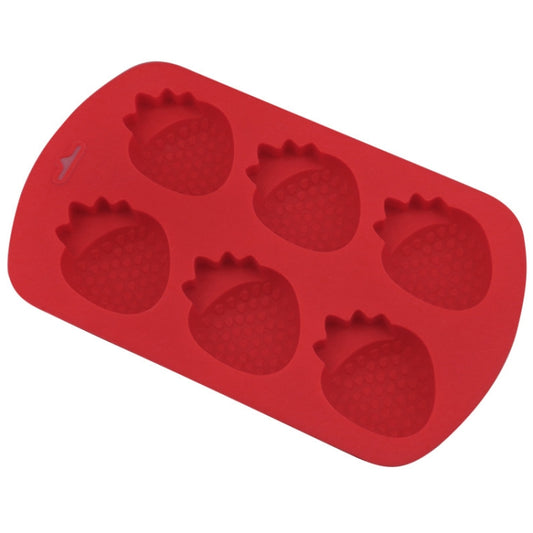 6 Grids Strawberry Silicone Cake Mold Baking DIY Chocolate Mould, 6 Grids Strawberry