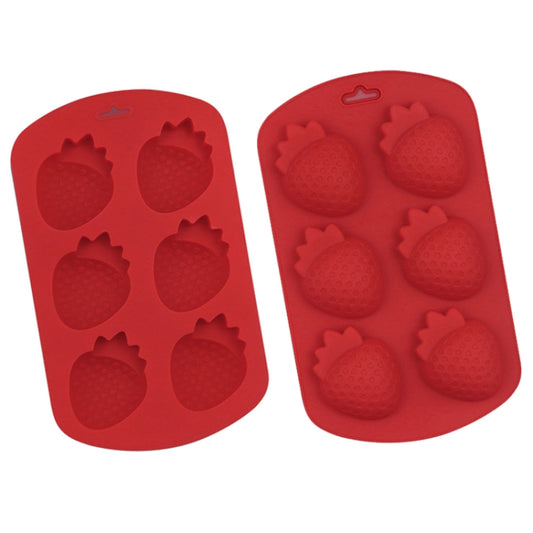 6 Grids Strawberry Silicone Cake Mold Baking DIY Chocolate Mould, 6 Grids Strawberry